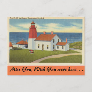 Rhode Island, Point Judith Leuchtturm Postkarte
