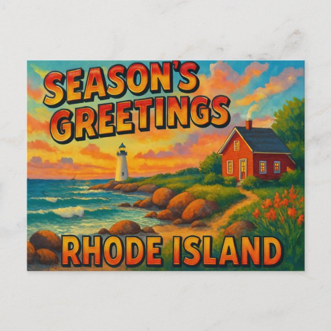 RHODE ISLAND Postkarte (Vorderseite)