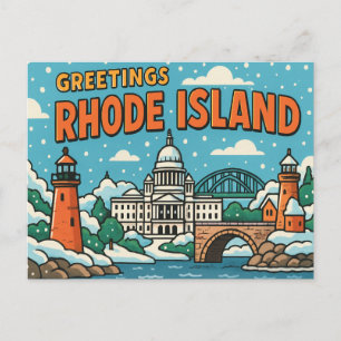 RHODE ISLAND Postkarte