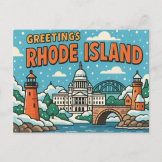RHODE ISLAND Postkarte