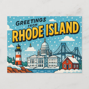 RHODE ISLAND Postkarte