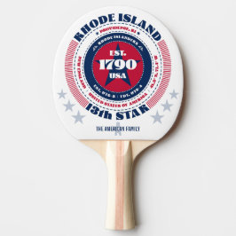Rhode Island Pride Circular Typografy Monogram Tischtennis Schläger