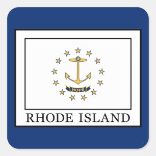 Rhode Island Quadratischer Aufkleber