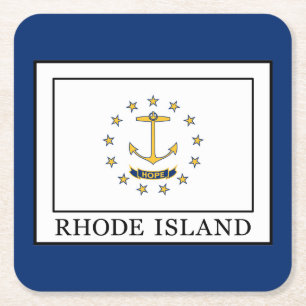 Rhode Island Rechteckiger Pappuntersetzer