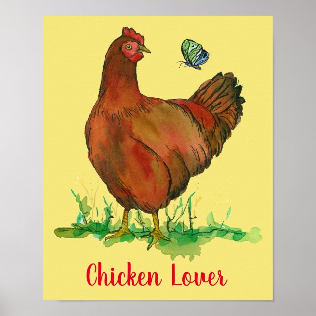 Rhode Island Red Chicken Lover Poster (Vorne)