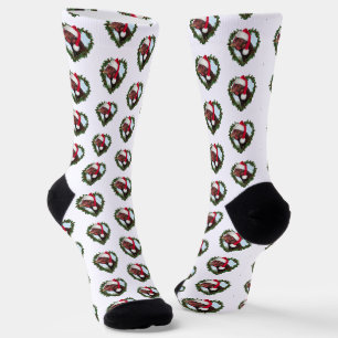 Rhode Island Red Chicken Wreath Socken
