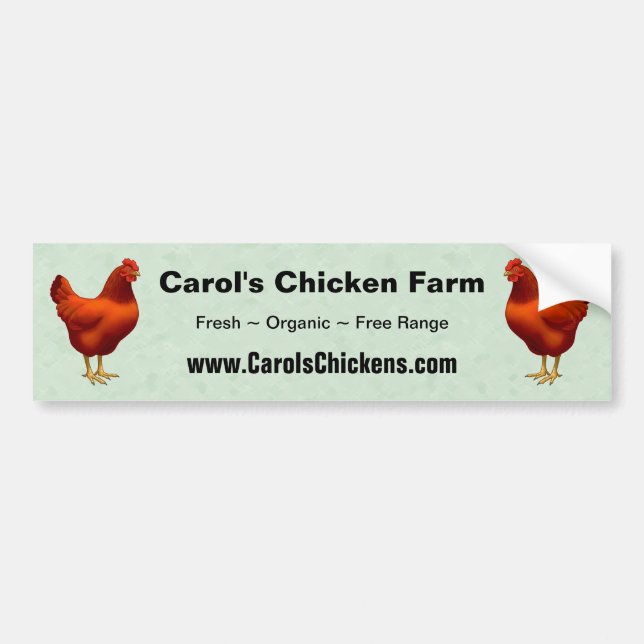 Rhode Island Red Hen Autoaufkleber (Vorne)