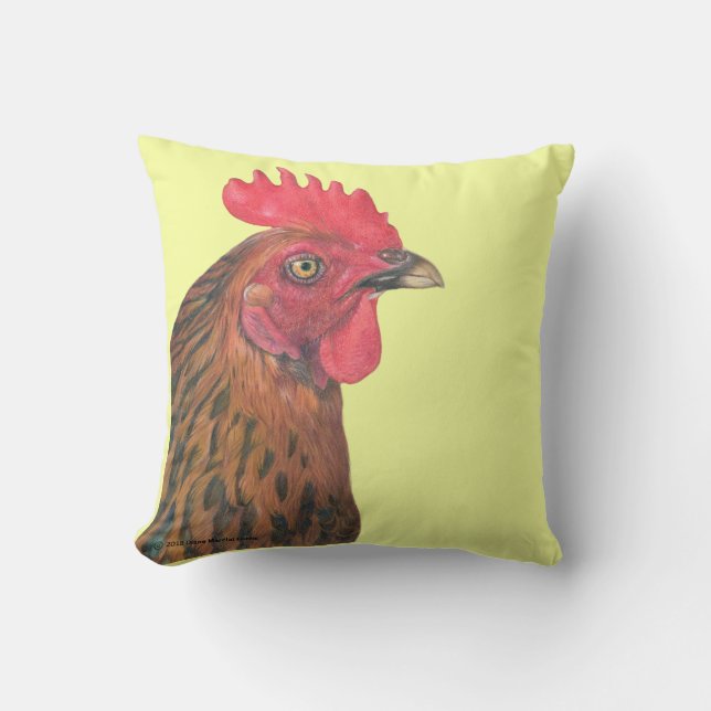 Rhode Island Red Hen Kissen (Vorderseite)