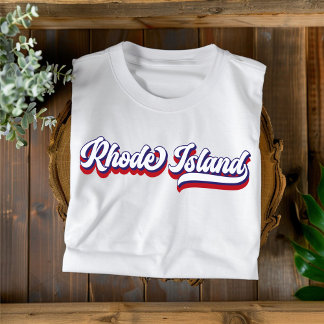 Rhode Island Red White and Blue Vintag T - Shirt
