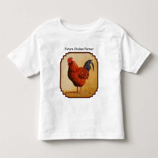 Rhode Island Rooster Chicken Kleinkind T-shirt (Vorderseite)