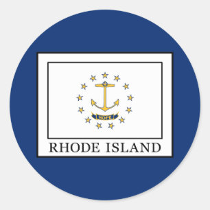 Rhode Island Runder Aufkleber