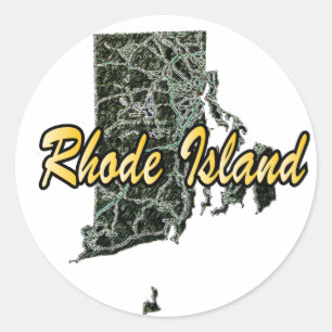 Rhode Island Runder Aufkleber