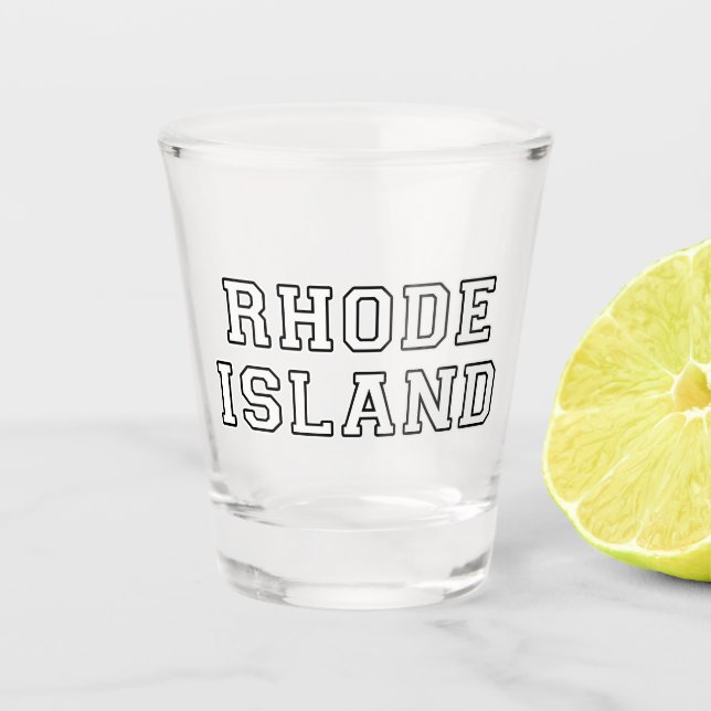 Rhode Island Schnapsglas (Vorderseite)