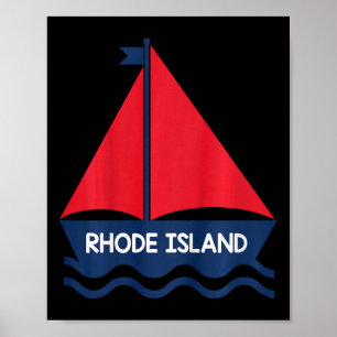 Rhode Island Segelboot Jungen Mädchen Kleinkind Poster