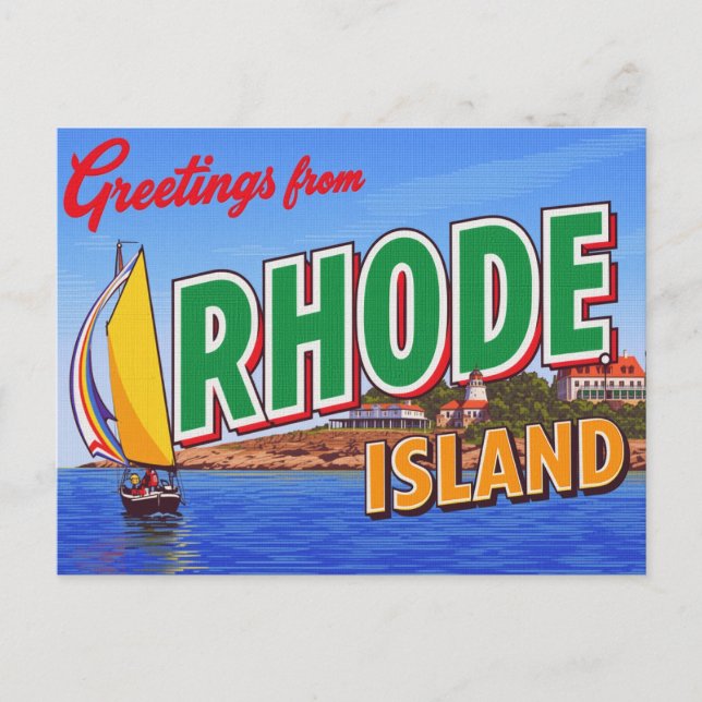 Rhode Island Segelboot-Villa Postkarte (Vorderseite)