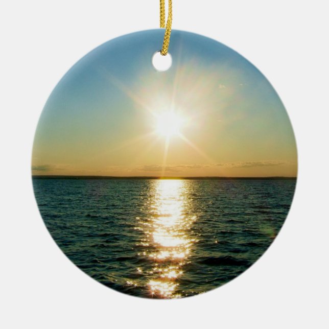 Rhode Island Sonnenuntergangverzierung Keramik Ornament (Vorne)