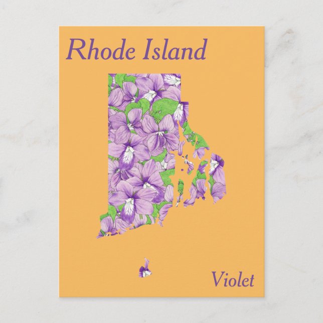Rhode Island Staat Blume Collage Karte (Vorderseite)