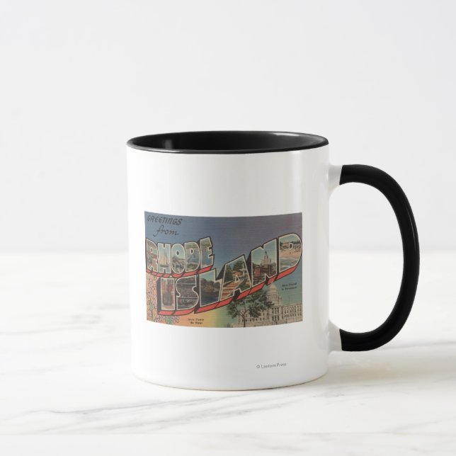 Rhode Island (Staat Hauptstadt/Blume) Tasse (Rechts)