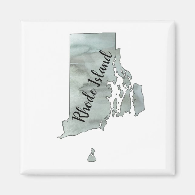 Rhode Island Staat Illustration Magnet (Vorne)
