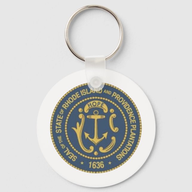 Rhode Island Staat Siegel Schlüsselanhänger (Vorderseite)
