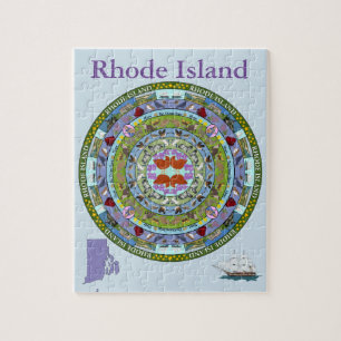 Rhode Island Staatmandala-Puzzlespiel