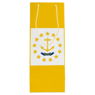 Rhode Island Staats-Flaggen-Entwurf Geschenktüte Für Weinflaschen