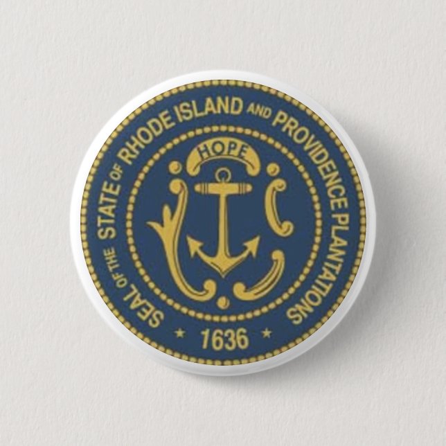 Rhode Island Staats-Siegel Button (Vorderseite)