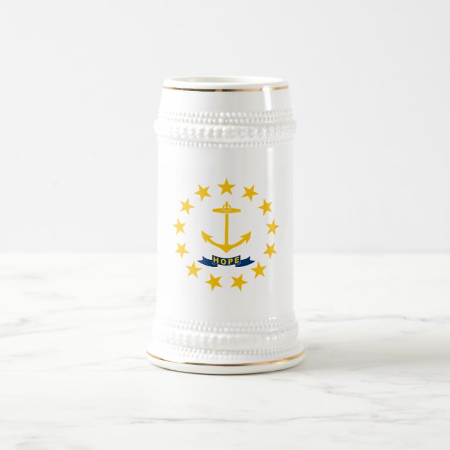 Rhode Island Staatsflagge Bierglas (Mittel)