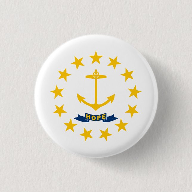 Rhode Island Staatsflagge Button (Vorderseite)