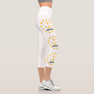 Rhode Island Staatsflagge Capri Leggings