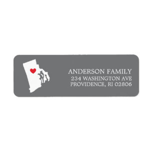 RHODE ISLAND State Étiquette de l'adresse de ret