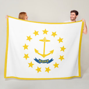 Rhode Island State Flag Print Patriota Fleecedecke