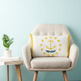 Rhode Island State Flag Print Patriotic Lendenkissen
