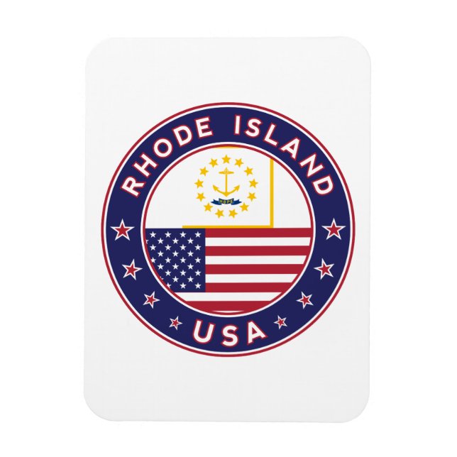 Rhode Island sticker, phone case, tote bag Magnet (Vertikal)