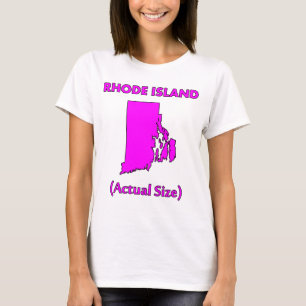 Rhode Island - Tatsächliche Größe T-Shirt
