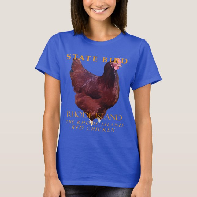 Rhode Island Territorium Bird Die rote Insel Rhode T-Shirt (Vorderseite)