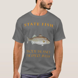 Rhode Island Territorium Fisch gestreift T-Shirt