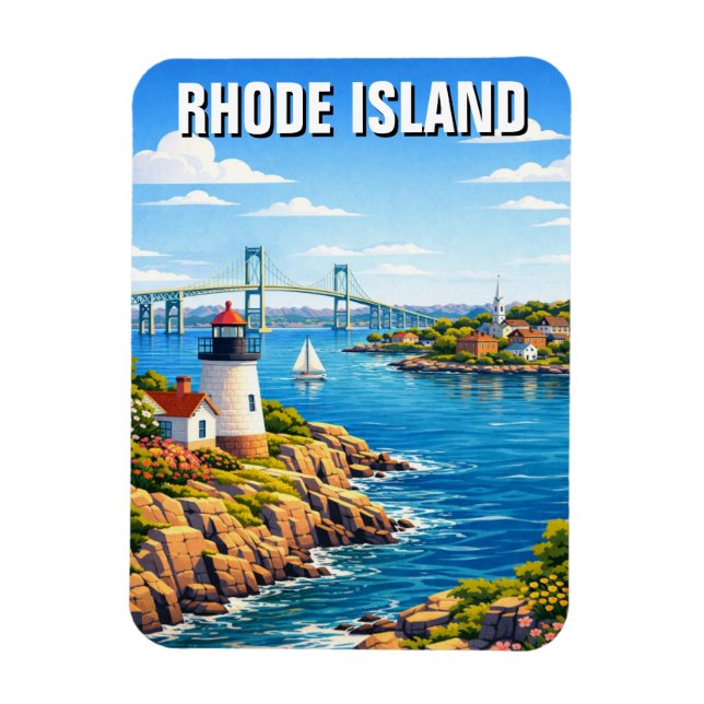 Rhode Island Travel Magnet (Vertikal)