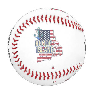 Rhode Island United Staaten Retro Staat Karte Vint Baseball