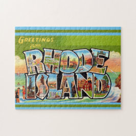 Rhode Island Vintage-Postkarte 11x14