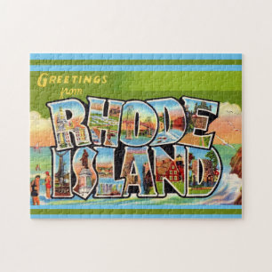 Rhode Island Vintage-Postkarte 11x14