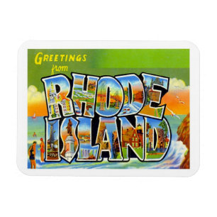 Rhode Island Vintage Reise Magnet
