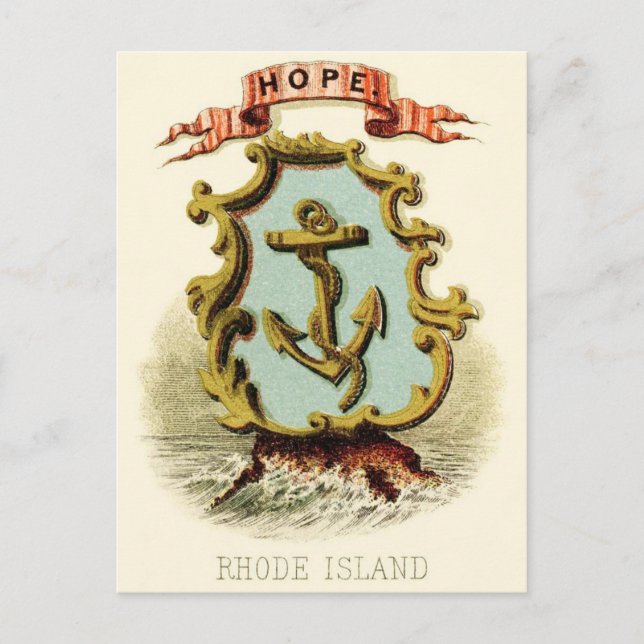 Rhode Island Vintage - Staat Postkarte (Vorderseite)