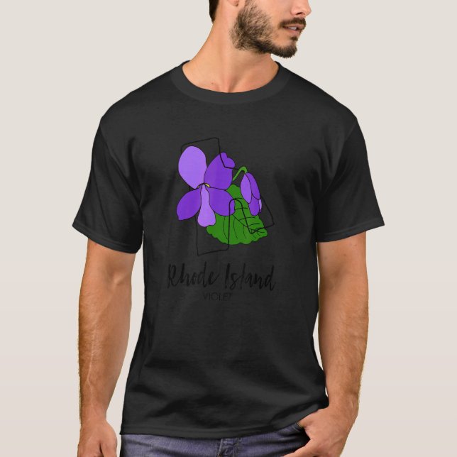 Rhode Island Violet Blume T-Shirt (Vorderseite)