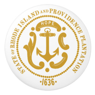 Rhode Island-Zeichen Keramikknauf