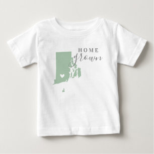 Rhode Island Zuhause Grown   Editierbarer Staat Co Baby T-shirt