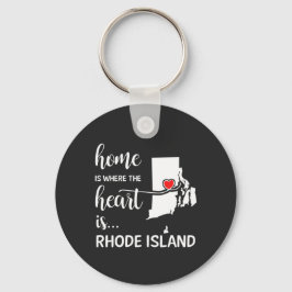 Rhode Island Zuhause ist das Herz Schlüsselanhänger