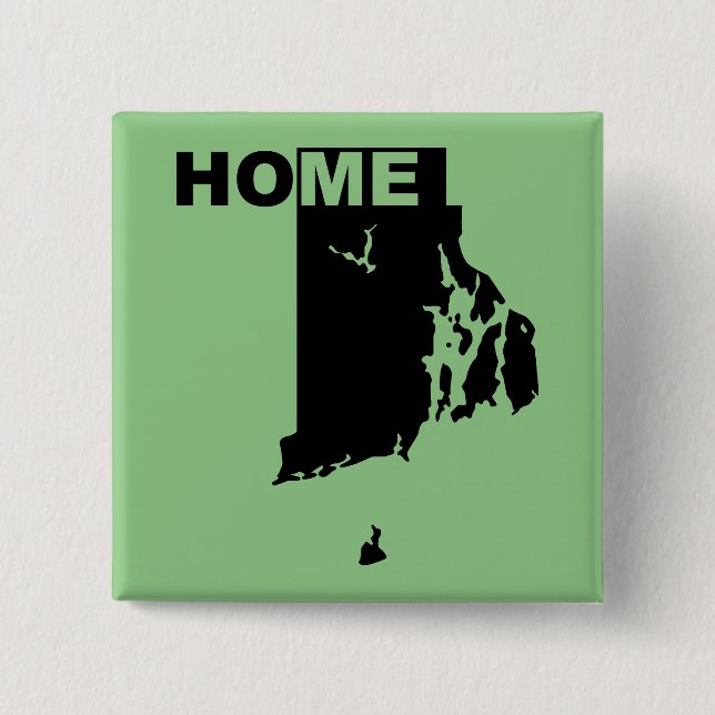 Rhode Island Zuhause weg Vom Staat Button Abzeiche (Vorderseite)