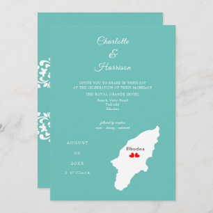 Rhodes Destination Mariage Invitation