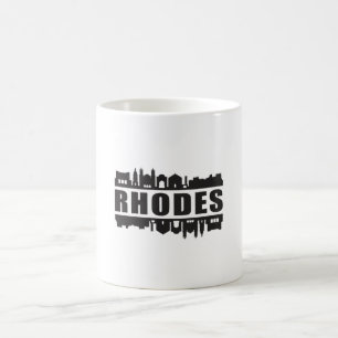 Rhodes Greece City Skyline Cityscape Trip Geschenk Kaffeetasse